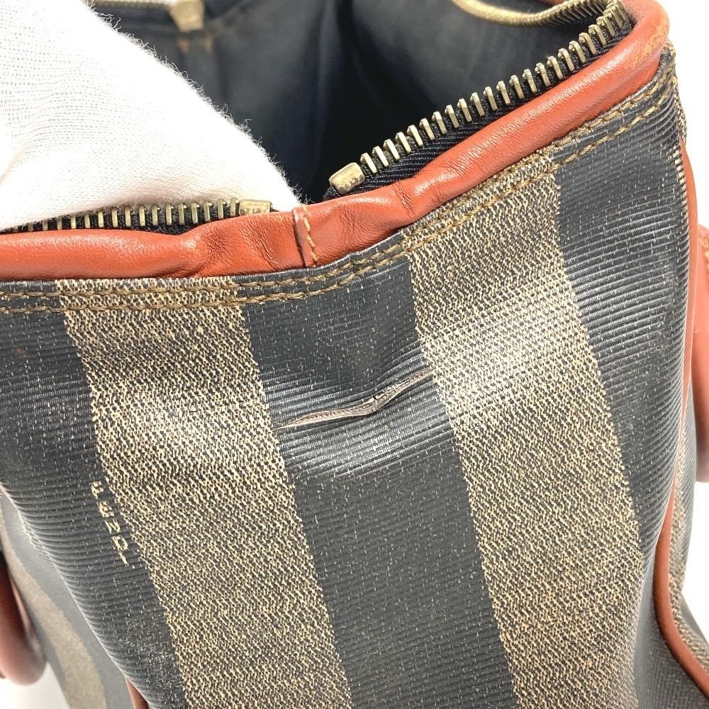 FENDI Vintage Pecan Handbag, Mini Boston Bag, Leather, Brown, Men's and Women's - Picture 11 of 16